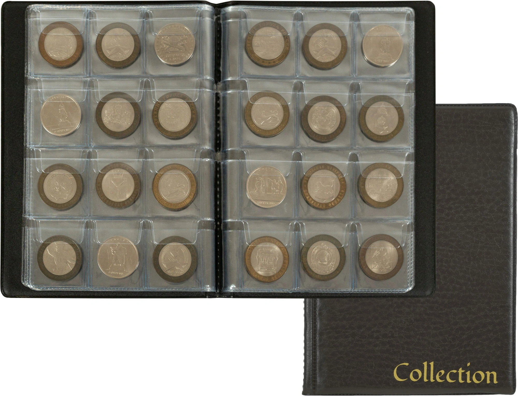 Папка с 10 прозр.вклад. Silwerhof Create ПВХ 0.25мм коричневый