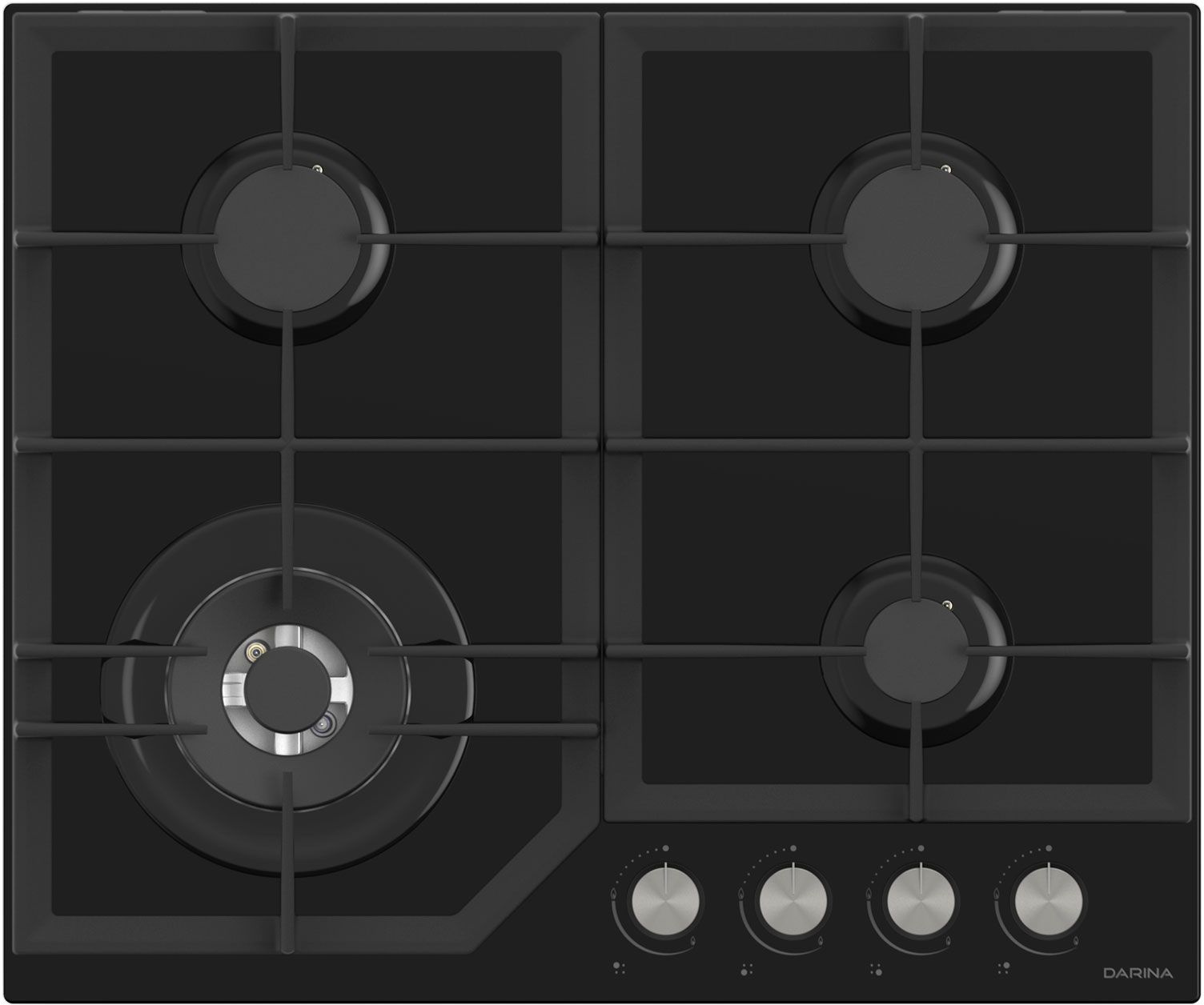 Газовая варочная поверхность Darina ER4 BGC 341 08 B стекло черное