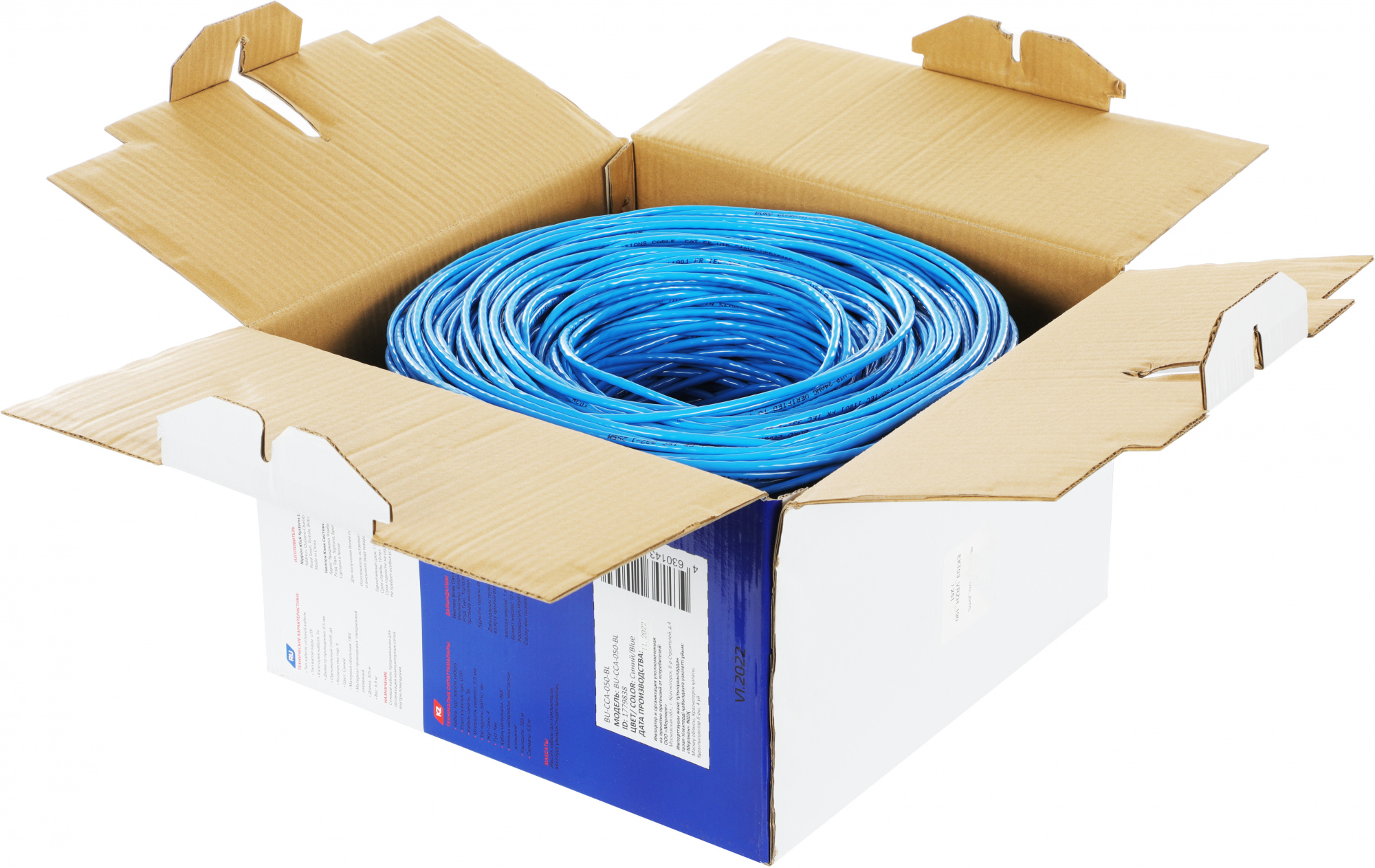 Кабель сетевой Buro BU-CCA-050-BL UTP 4 пары cat.5E solid 0.50мм CCA 305м синий Кабель сетевой Buro BU-CCA-050-BL UTP 4 пары cat.5E solid 0.50мм CCA 305м синий