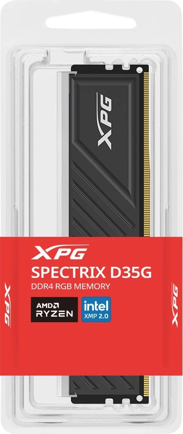 Память DDR4 16GB 3200MHz A-Data AX4U320016G16A-SBKD35G XPG Spectrix D35G RGB RTL Gaming PC4-25600 CL16 DIMM 288-pin 1.35В dual rank с радиатором Ret