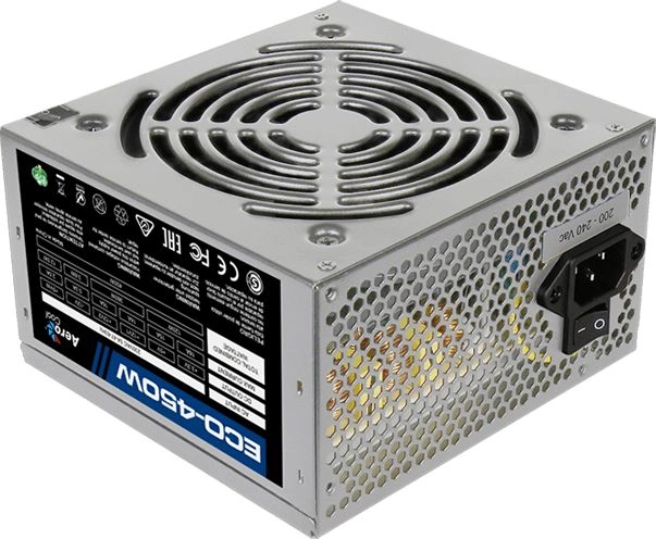 Блок питания Aerocool ATX 600W ECO-600 (20+4pin) 120mm fan 4xSATA RTL