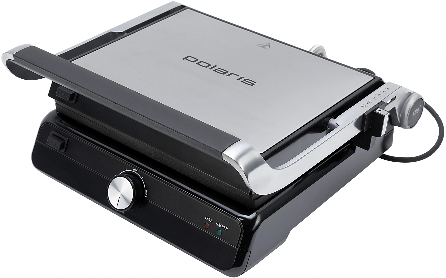 Электрогриль Polaris PGP 2102 2000Вт серебристый
