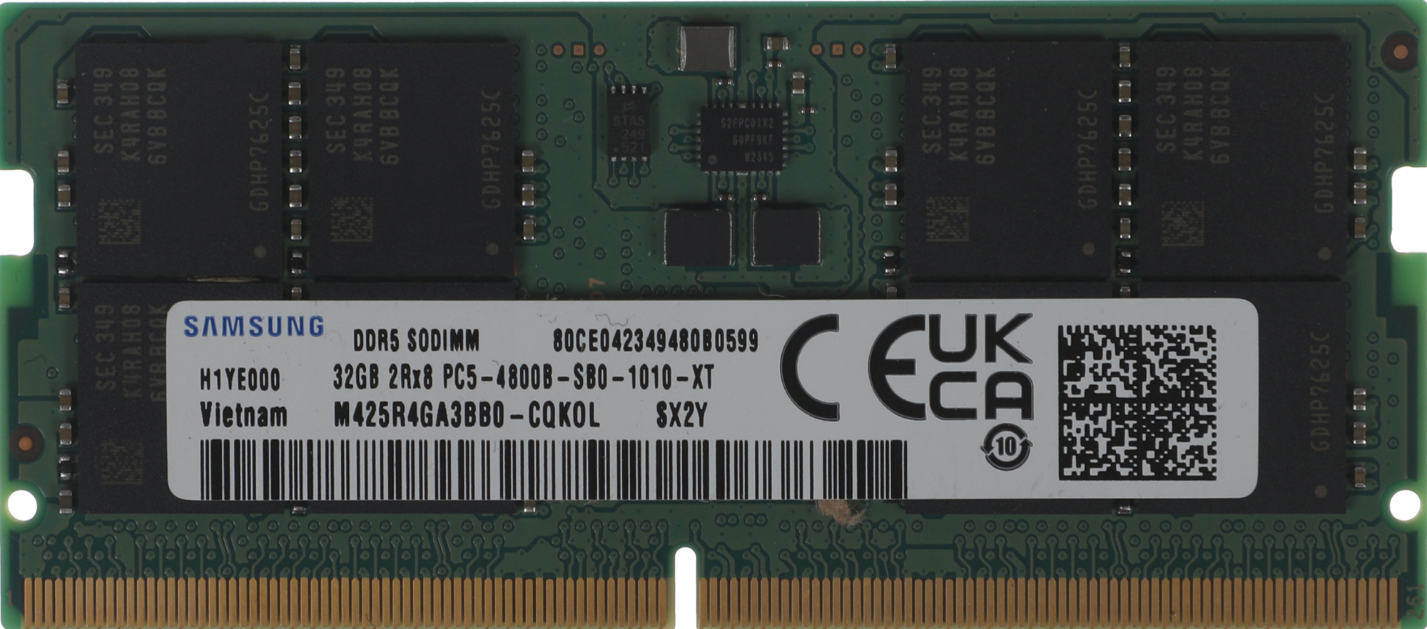 Память DDR5 32GB 4800MHz Samsung M425R4GA3BB0-CQK OEM PC5-38400 CL40 SO-DIMM 262-pin 1.1В dual rank OEM