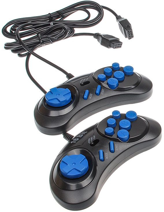 Джойстик Sega 21-JS черный для: Dendy
