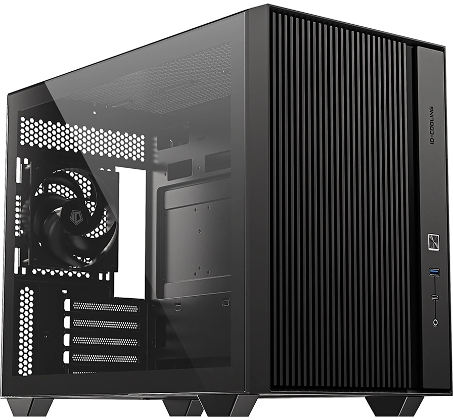 Корпус ID-Cooling Flow 500 Air черный без БП mATX 8x120mm 1x140mm 1xUSB3.0 audio bott PSU