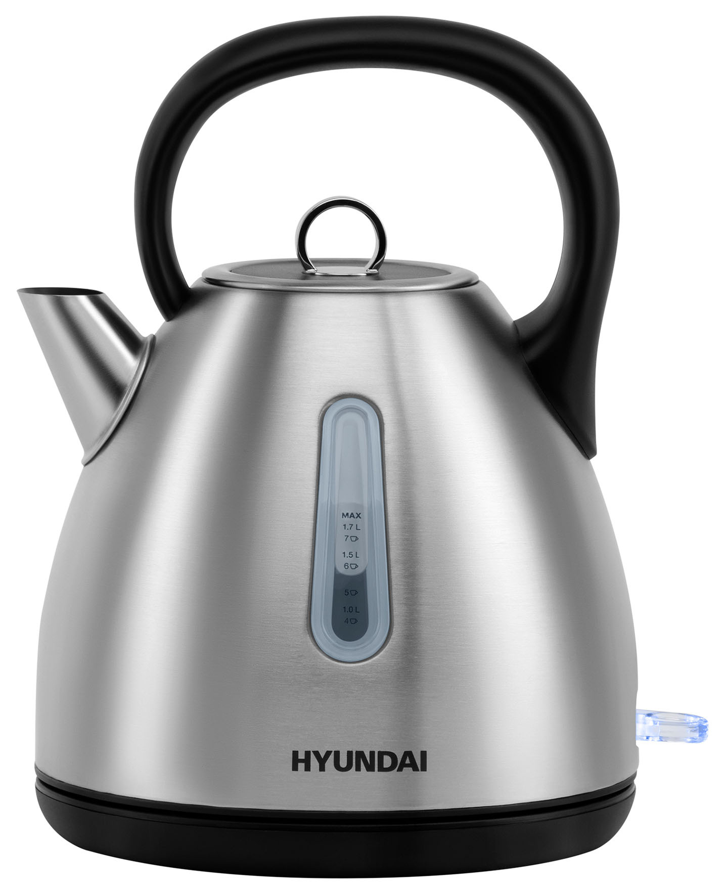 Чайник электрический Hyundai HYK-S3602 1.7л. 2000Вт серебристый/черный корпус: металл/пластик