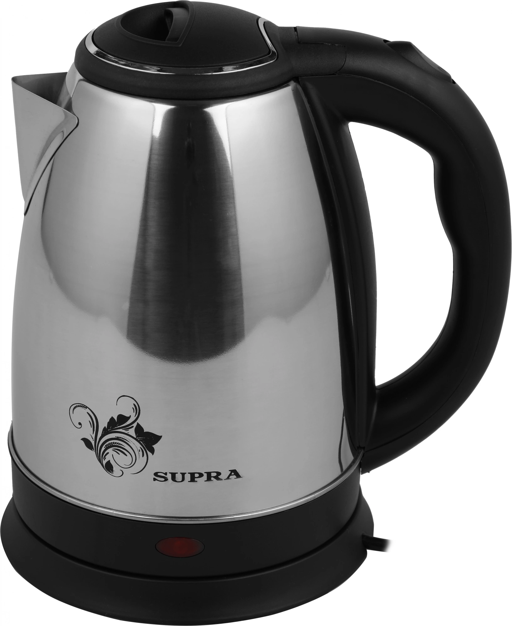 Чайник электрический Supra KES-1802S 1.8л. 1500Вт нержавеющая сталь/черный корпус: металл/пластик