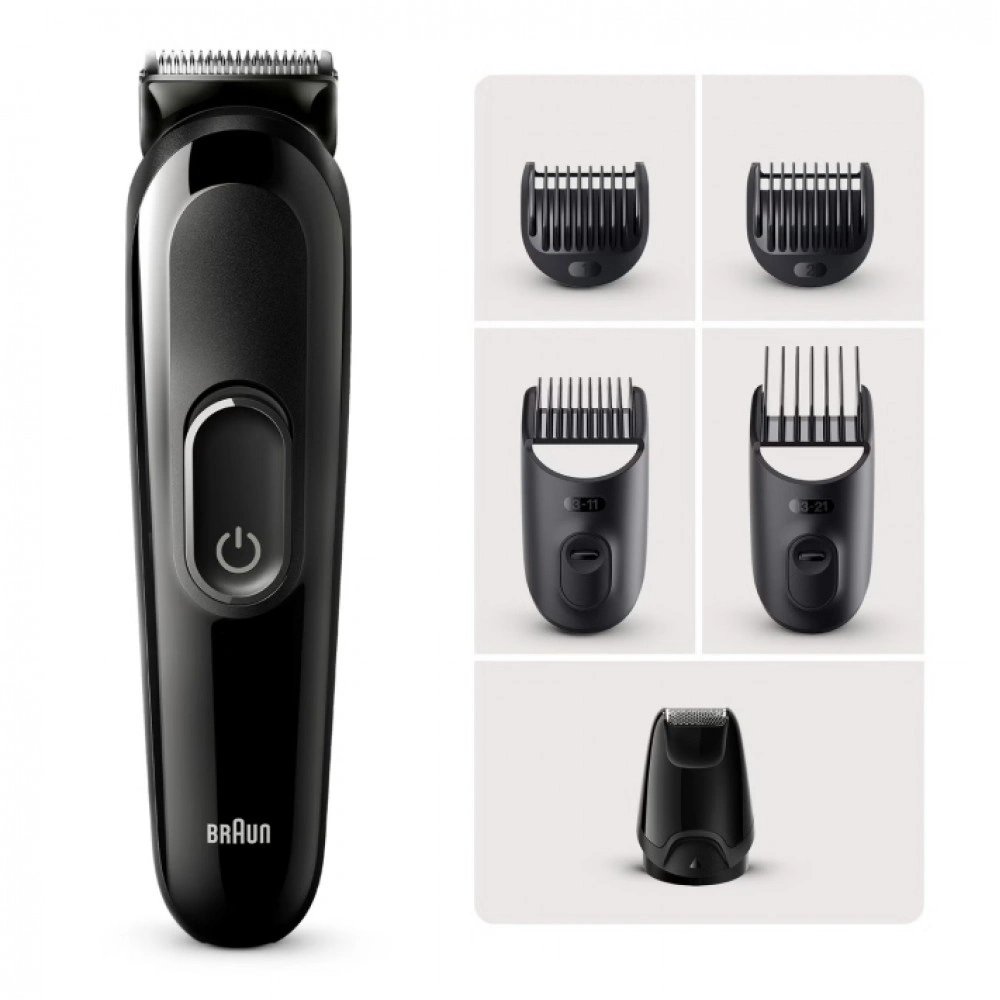 Триммер Braun Series 3 MGK3420 черный (насадок в компл:5шт)