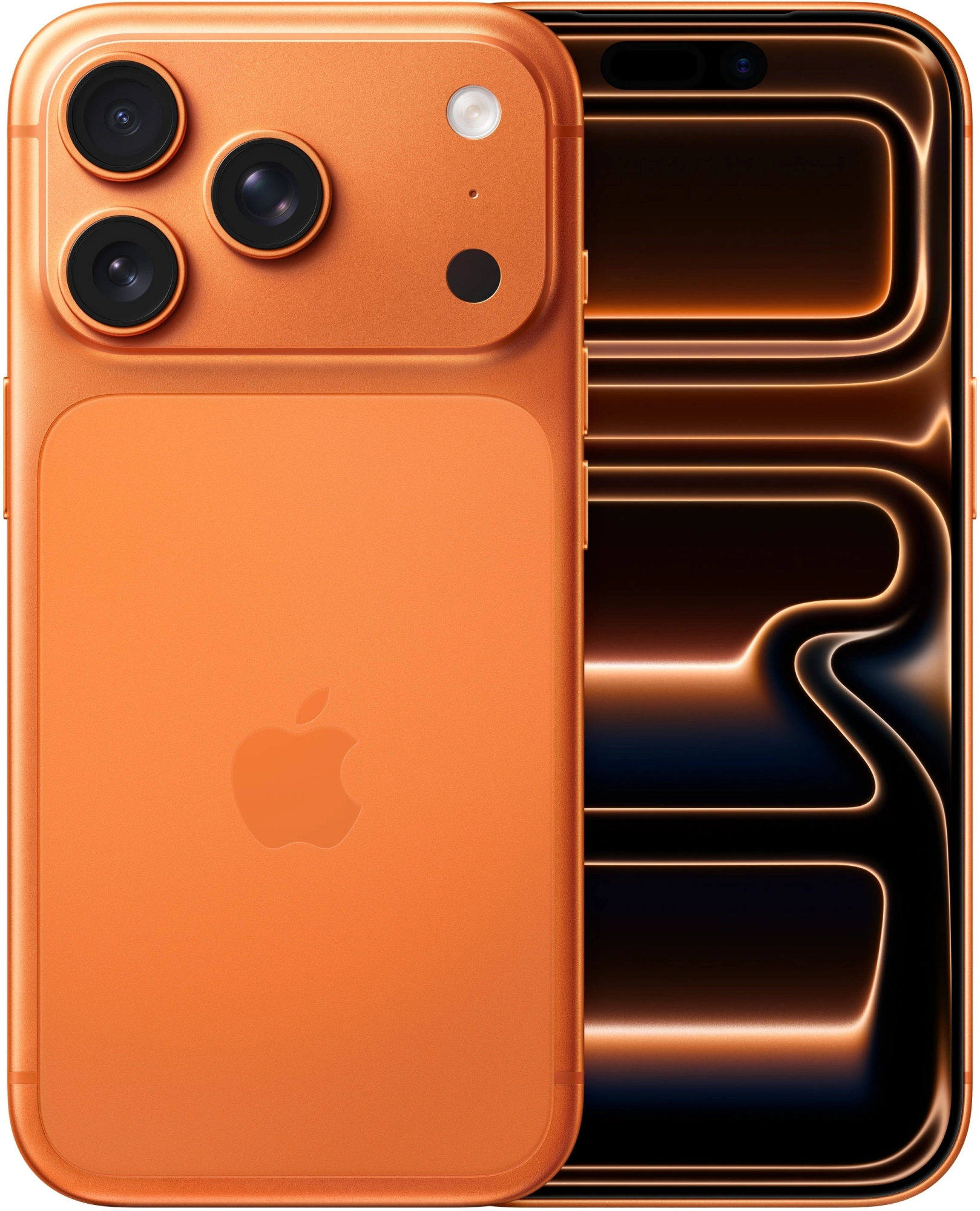 Смартфон Apple A3523 iPhone 17 Pro 256Gb 12Gb оранжевый моноблок 3G 4G 1Sim 6.3" 1206x2622 iOS 26 48Mpix 802.11 a/b/g/n/ac/ax/be NFC GPS Protect