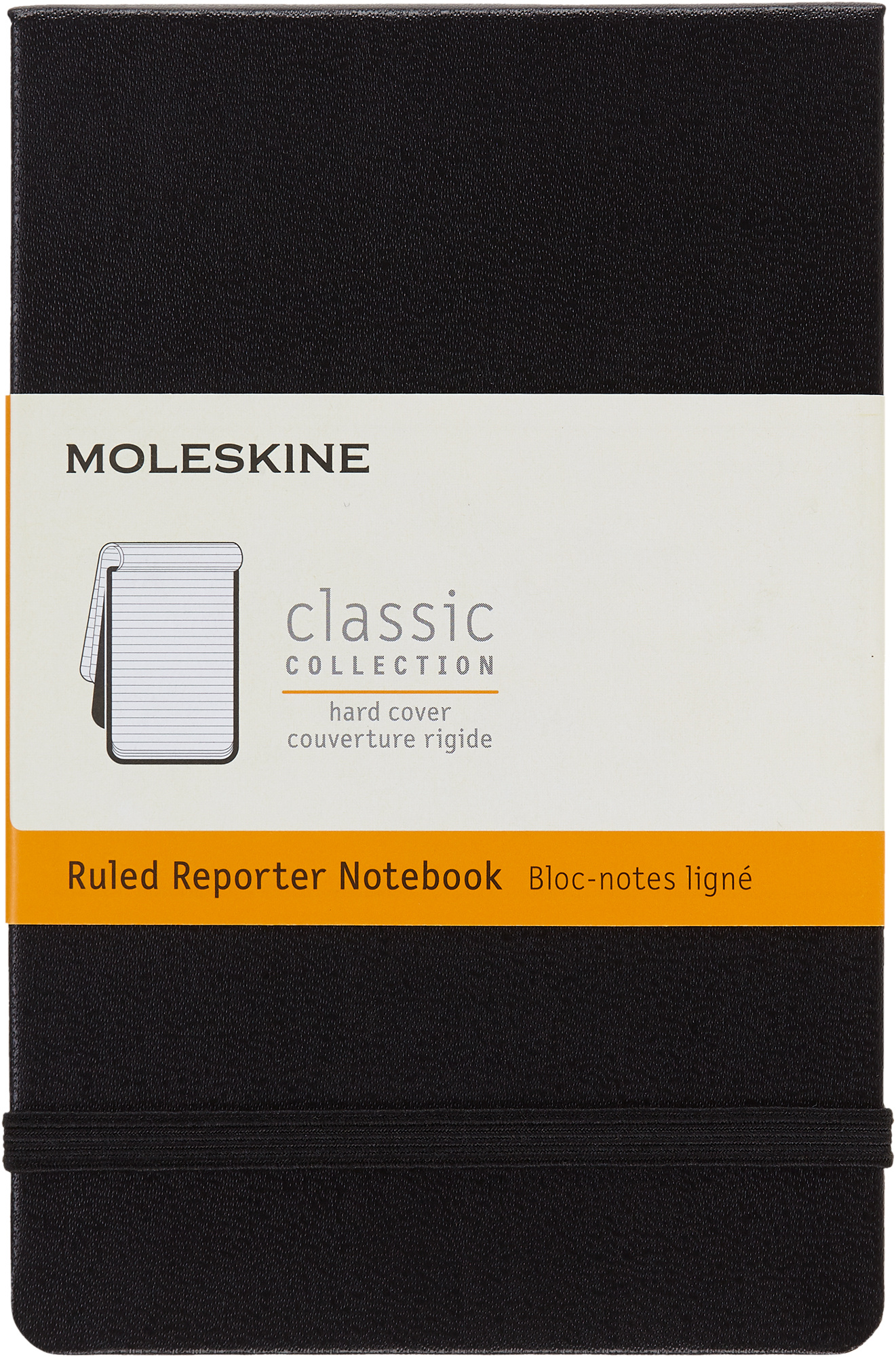 Блокнот Moleskine REPORTER QP511 Pocket 90x140мм 192стр. линейка твердая обложка черный
