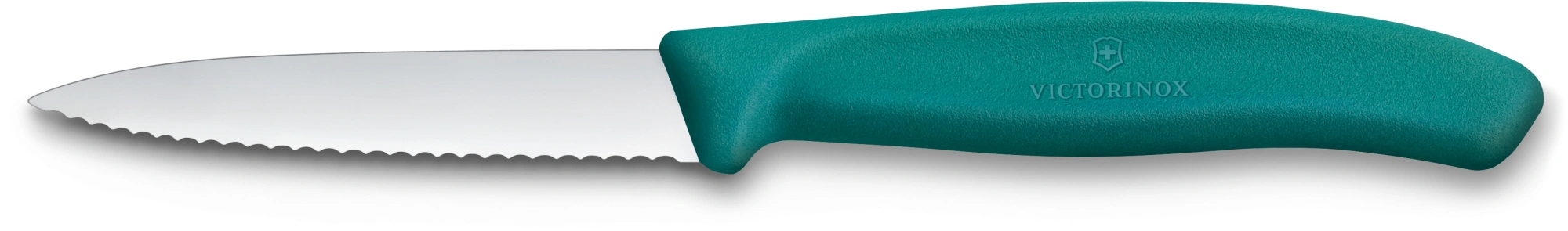 Нож кухонный Victorinox Swiss Classic (6.7634.C1) для чистки овощей и фруктов лезв.80мм серрейт. заточка зеленый