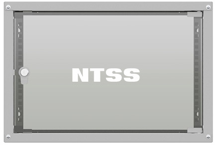 Шкаф коммутационный NTSS Lime (NTSS-WL6U5560GS) настенный 6U 550x600мм пер.дв.стекл несъемн.бок.пан. 30кг серый 520мм 12кг 110град. 370мм IP20 сталь