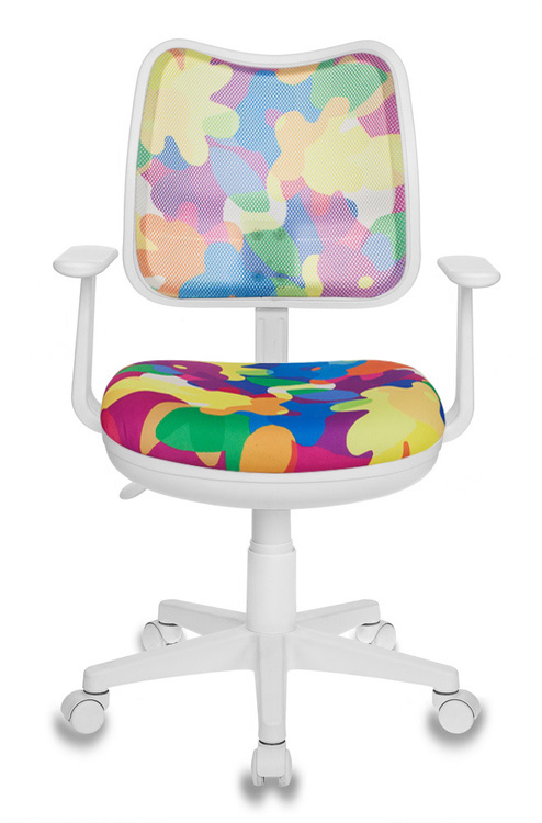 Кресло детское Бюрократ CH-W797 мультиколор Abstract сетка/ткань крестов. пластик пластик белый