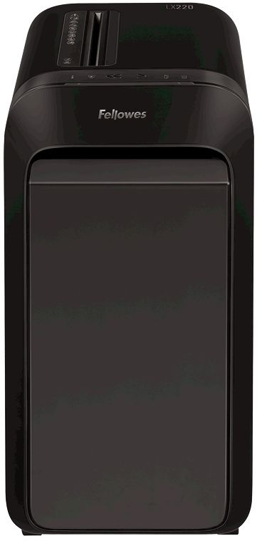 Шредер Fellowes PowerShred LX220 черный (секр.P-4) фрагменты 20лист. 30лтр. скрепки скобы пл.карты