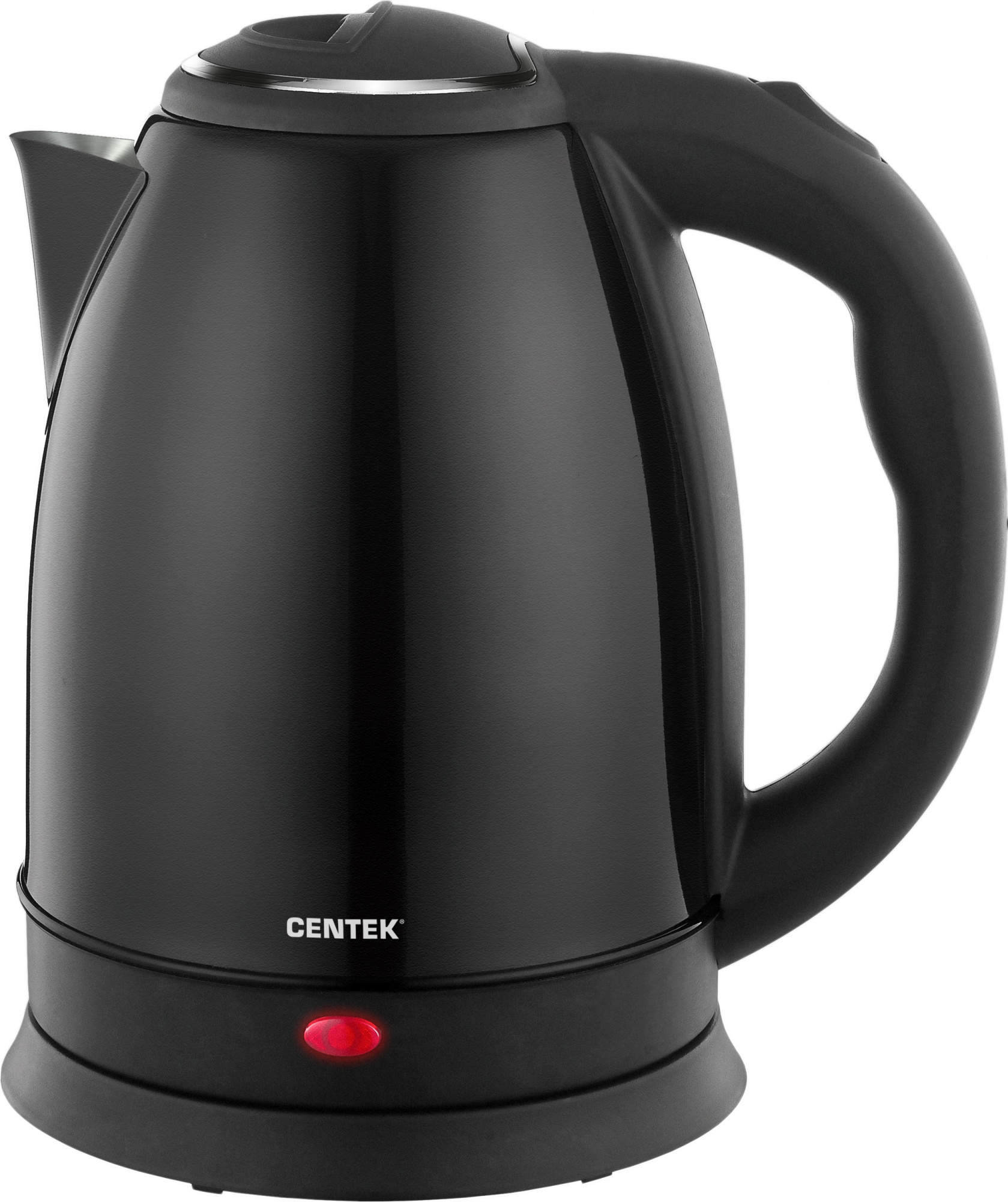 Чайник электрический Centek CT-1068 2л. 2000Вт серебристый/черный корпус: металл (CT-1068 BLACK)