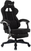 Кресло игровое Knight Lord/F черный экомех крестов. пластик подст.для ног