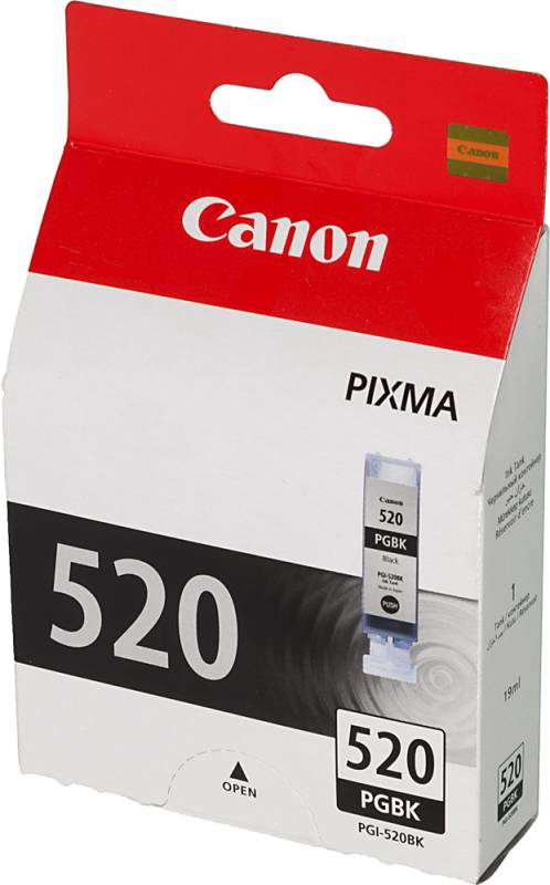 Картридж струйный Canon PGI-520BK 2932B004/001 черный для Canon iP3600/4600/MP540/620/630/980