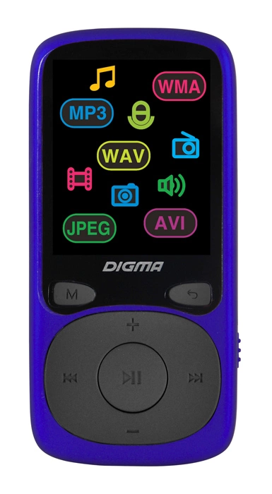 Плеер Hi-Fi Flash Digma B4 8Gb синий/1.8"/FM/microSDHC