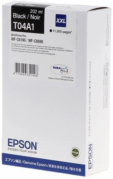 Картридж струйный Epson C13T04A140 черный (11500стр.) для Epson WF-C8190/C8690