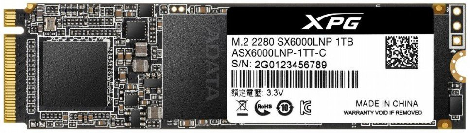 Накопитель SSD A-Data PCIe 3.0 x4 1TB ASX6000LNP-1TT-C XPG SX6000 Lite M.2 2280