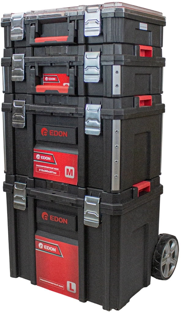 Ящик для инструментов Edon TH-2225 4отд. черный (39767)