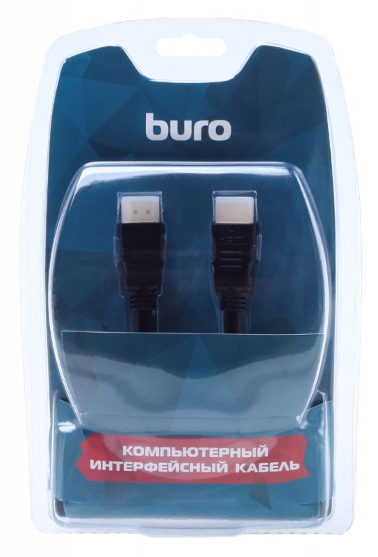 Кабель аудио-видео Buro HDMI 1.4 HDMI (m)/HDMI (m) 5м. позолоч.конт. черный (BHP RET HDMI50-2)