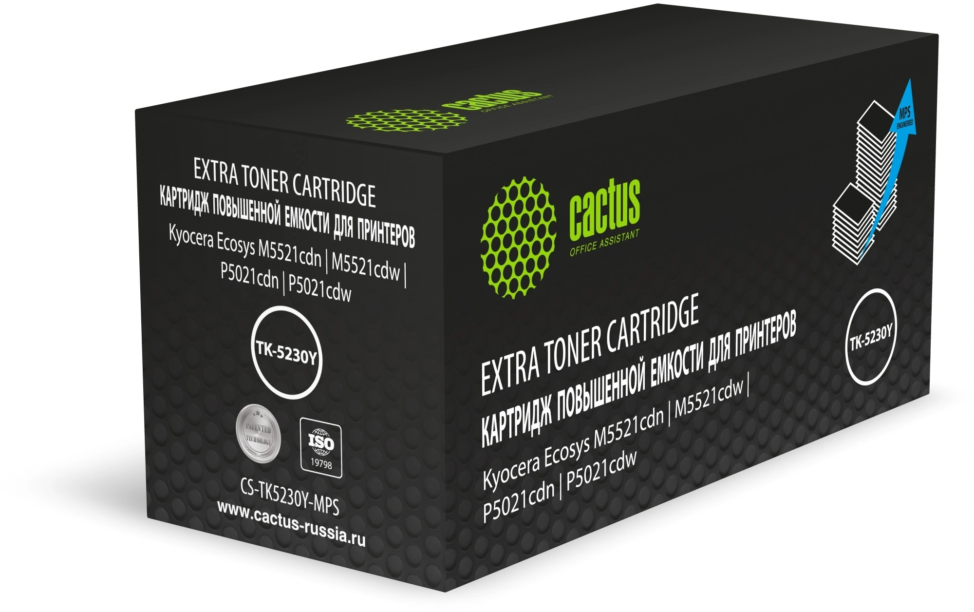 Картридж лазерный Cactus CS-TK5230Y-MPS желтый (4400стр.) для Kyocera Ecosys M5521cdn/M5521cdw/P5021cdn/P5021cdw с чипом