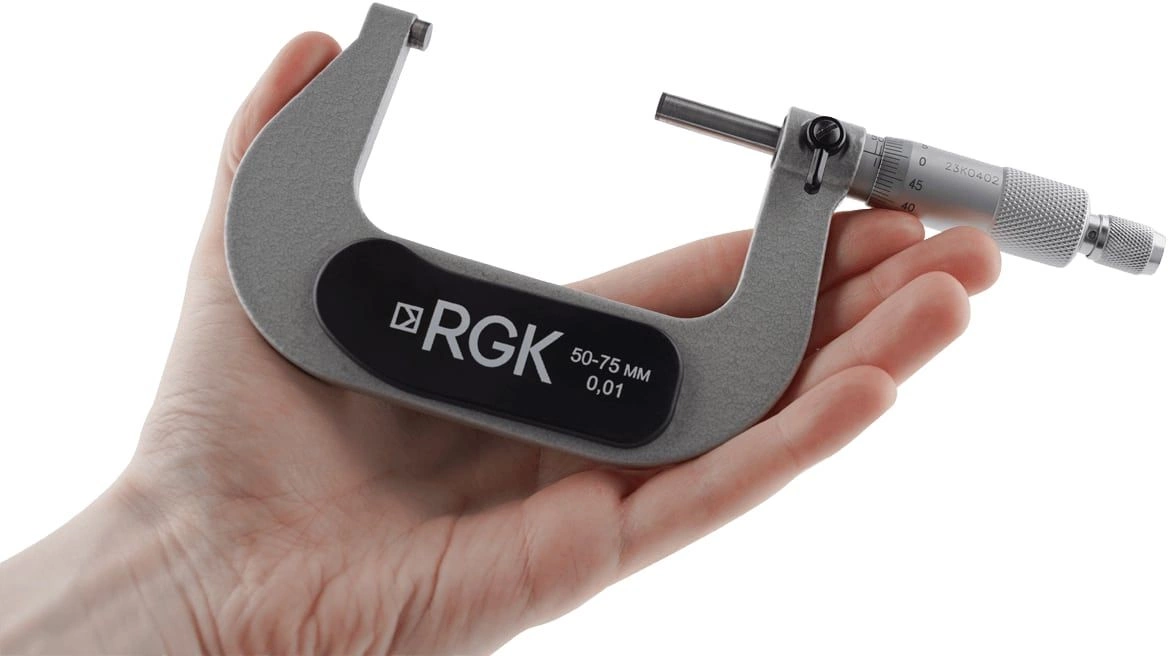 Микрометр RGK MCM-75 гладкий (МК) разм.шага 0.01мм серый черный (756983)