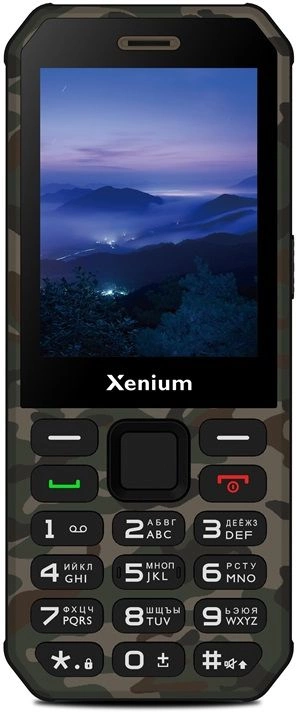 Мобильный телефон Xenium X300 зеленый моноблок 2Sim 2.8" 240x320 Nucleus 0.3Mpix GSM900/1800 MP3 FM microSD max32Gb