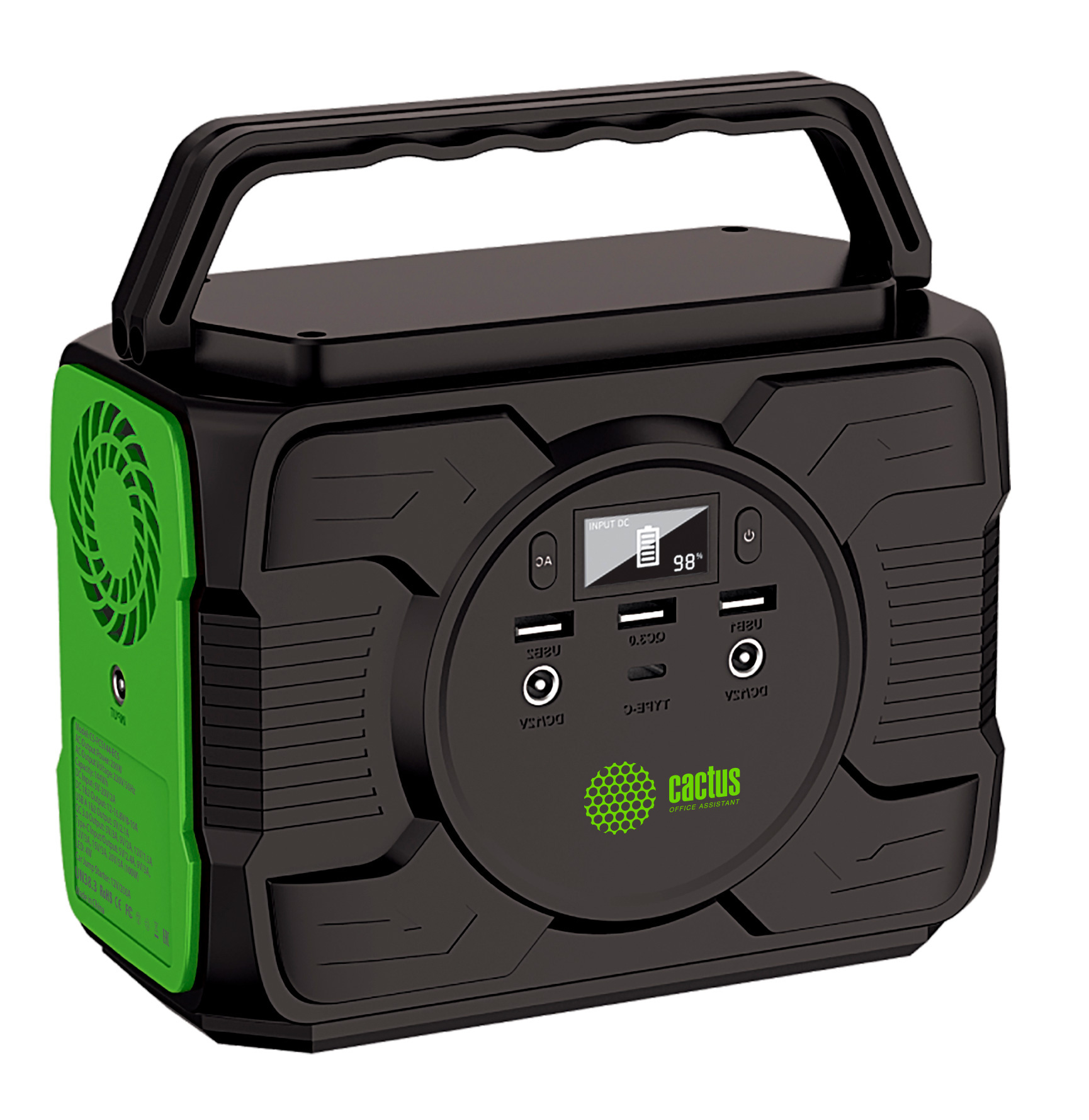 Электростанция портативная Cactus CS-PCS144-EC5 40000mAh 5A 3xUSB черный