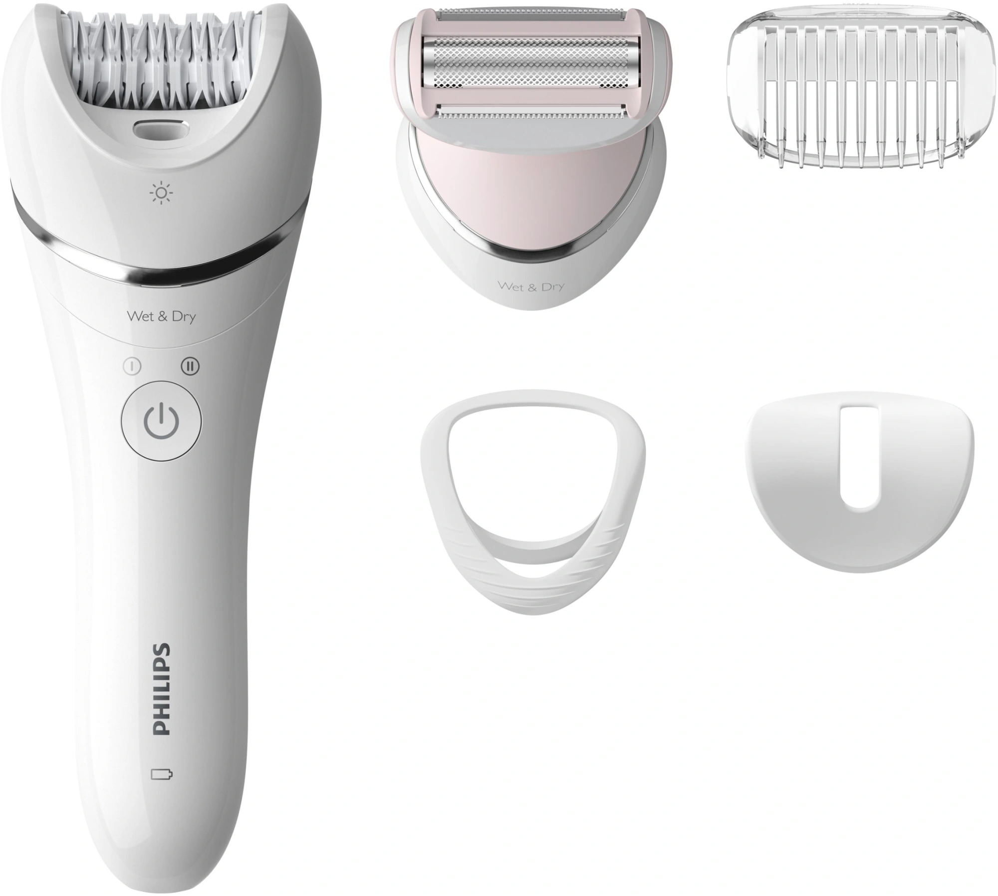 Эпилятор Philips BRE710/00 скор.:2 насад.:4 белый