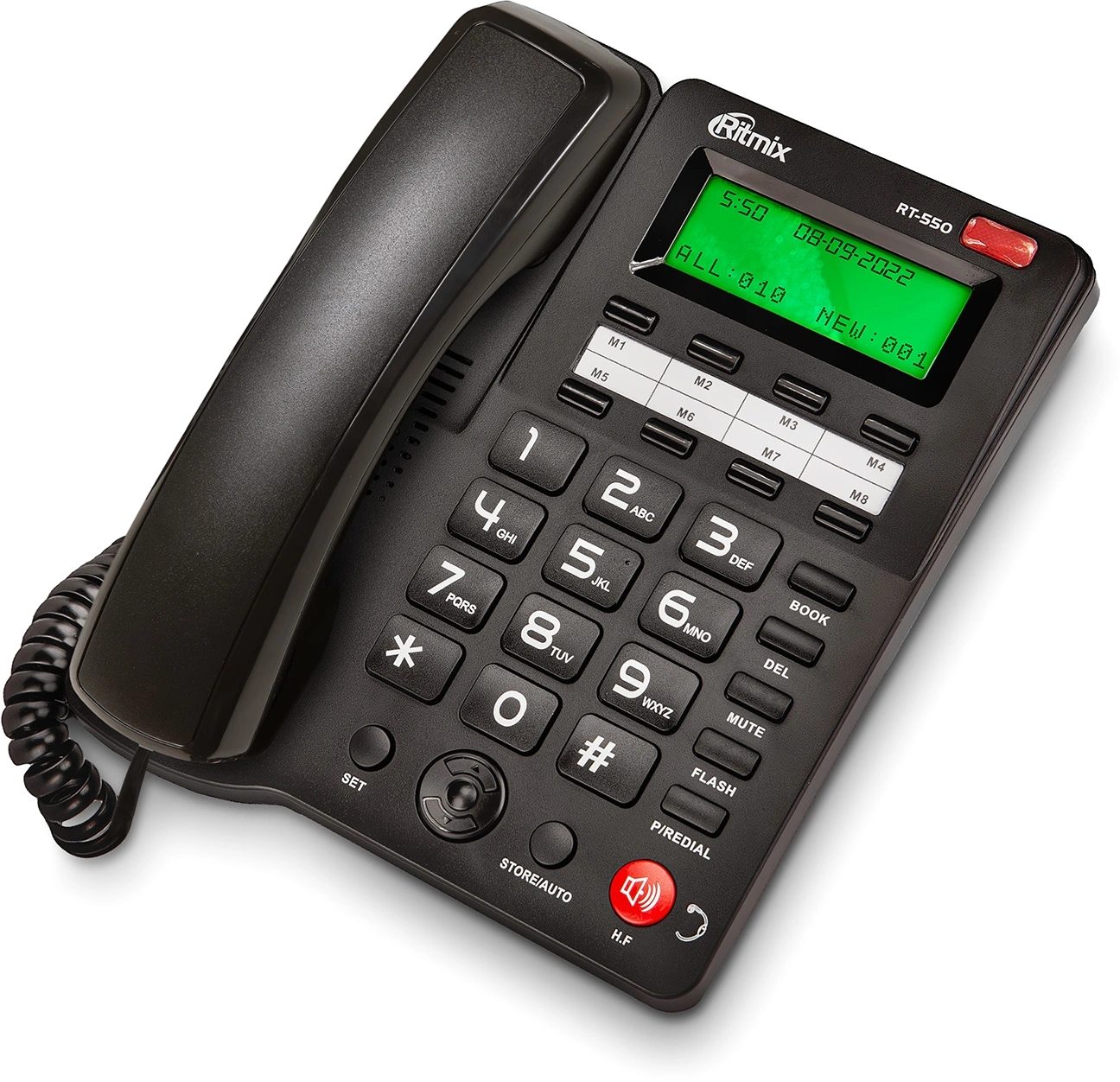 Телефон проводной Ritmix RT-550 черный