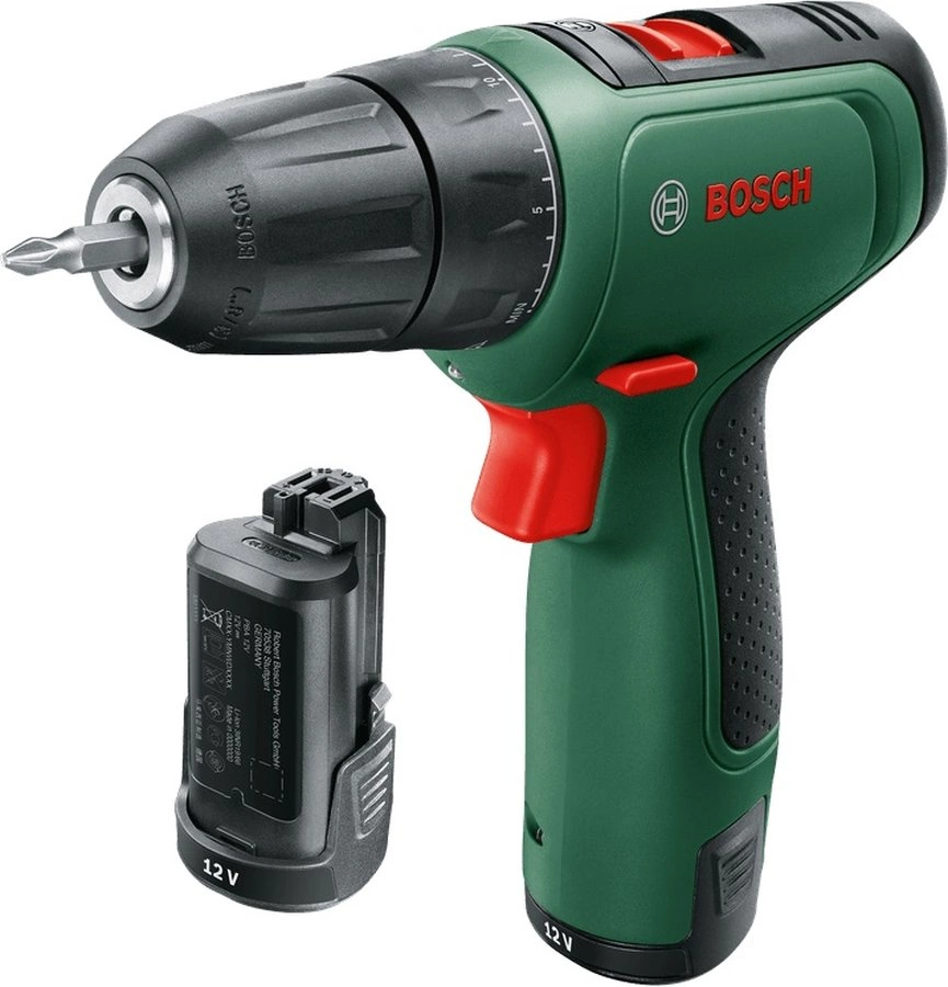 Дрель-шуруповерт Bosch EasyDrill 1200 аккум. патрон:быстрозажимной (кейс в комплекте) (06039D3007)