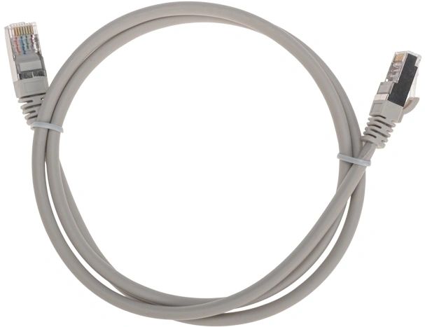 Патч-корд Rexant 02-0110-1 F/UTP RJ-45 вил.-вилка RJ-45 кат.5E 1м серый LSZH