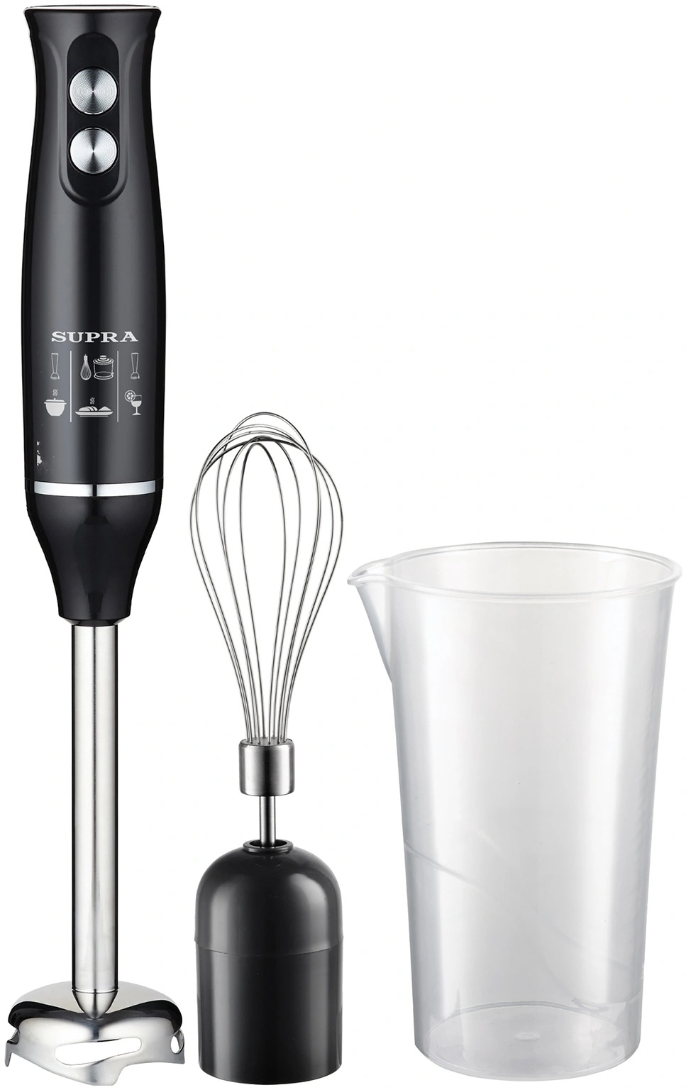 Блендер погружной Supra HBS-845 1400Вт черный/серебристый