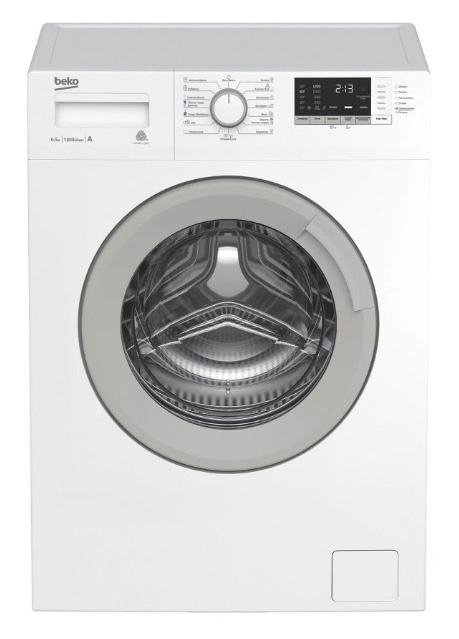 Стиральная машина Beko WSRE6H612ZAWI класс: A-10% загр.фронтальная макс.:6.5кг белый инвертер