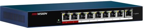 Коммутатор Hikvision DS-3E0109P-E/M(C) 9x100Мбит/с 8PoE+ 58W неуправляемый