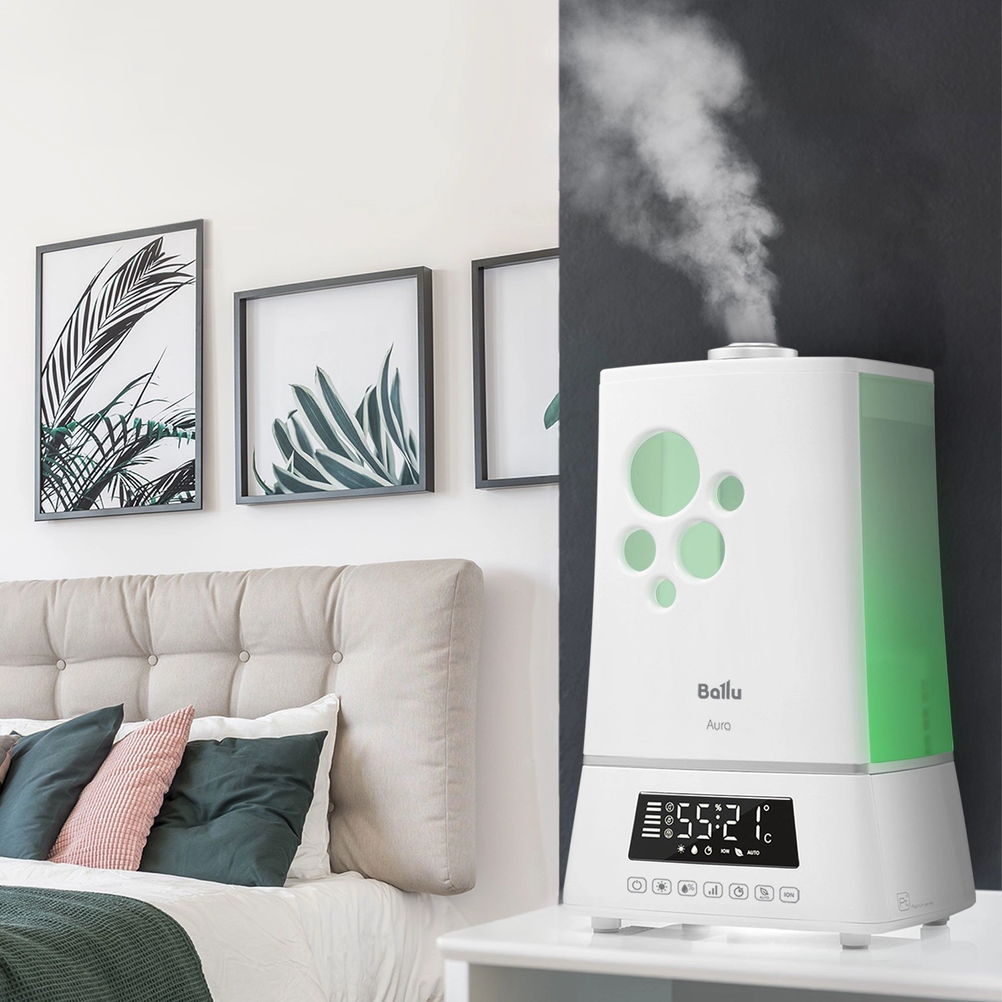 Увлажнитель воздуха Ballu UHB-1100 110Вт (ультразвуковой) белый/зеленый