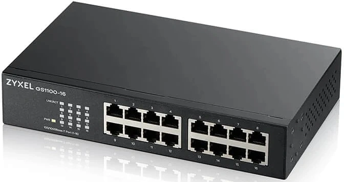 Коммутатор Zyxel GS1100-16-EU0104F 16x1Гбит/с неуправляемый