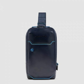 Рюкзак слинг мужской Piquadro Blue Square CA6898B2/BLU2 темно-синий натур.кожа