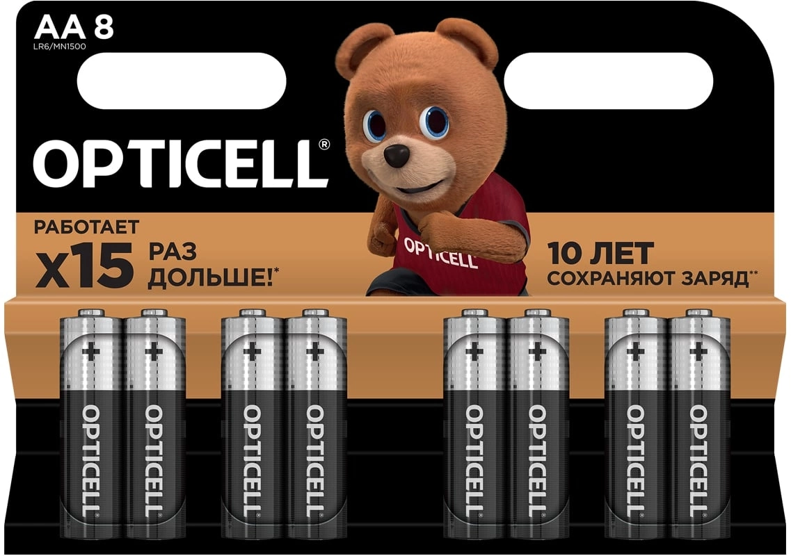 Батарея Opticell Basic LR6 AA (8шт) блистер