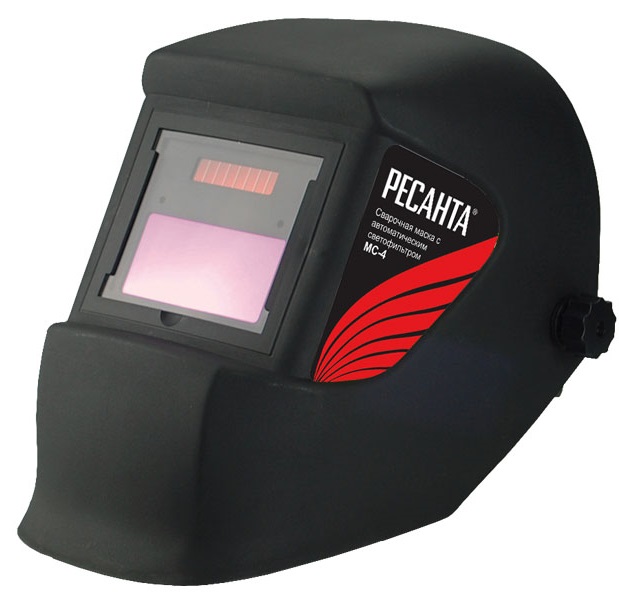 Маска сварщика Ресанта МС-4 филь.:хамел. кл.:1/1/1/2 см.экр.90x35мм черный (65/34)