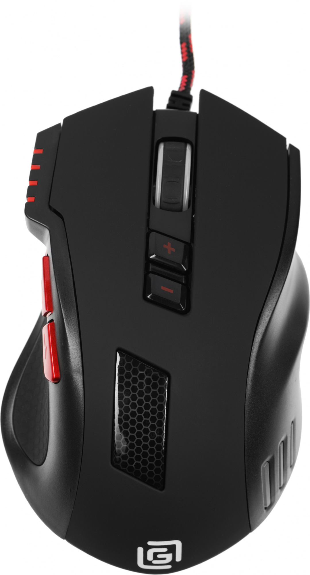Мышь Оклик 806G черный/красный оптическая 3200dpi USB 8but (1431646)