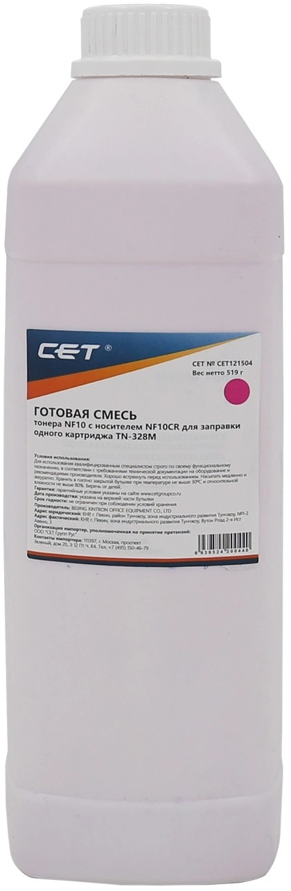 Тонер Cet CET121504 пурпурный бутылка 486гр. для принтера bizhub C250i, bizhub C300i, bizhub C360i, DEVELOP: ineo+ 250i, ineo+ 300i, ineo+ 360i