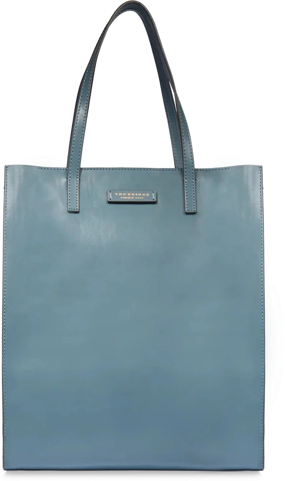 Сумка шоппер The Bridge Mirra 04130401/KP голубая натур.кожа