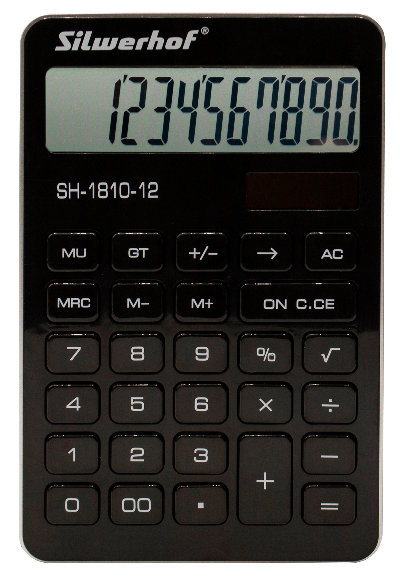 Калькулятор настольный Silwerhof SH-1810-12 черный 12-разр.