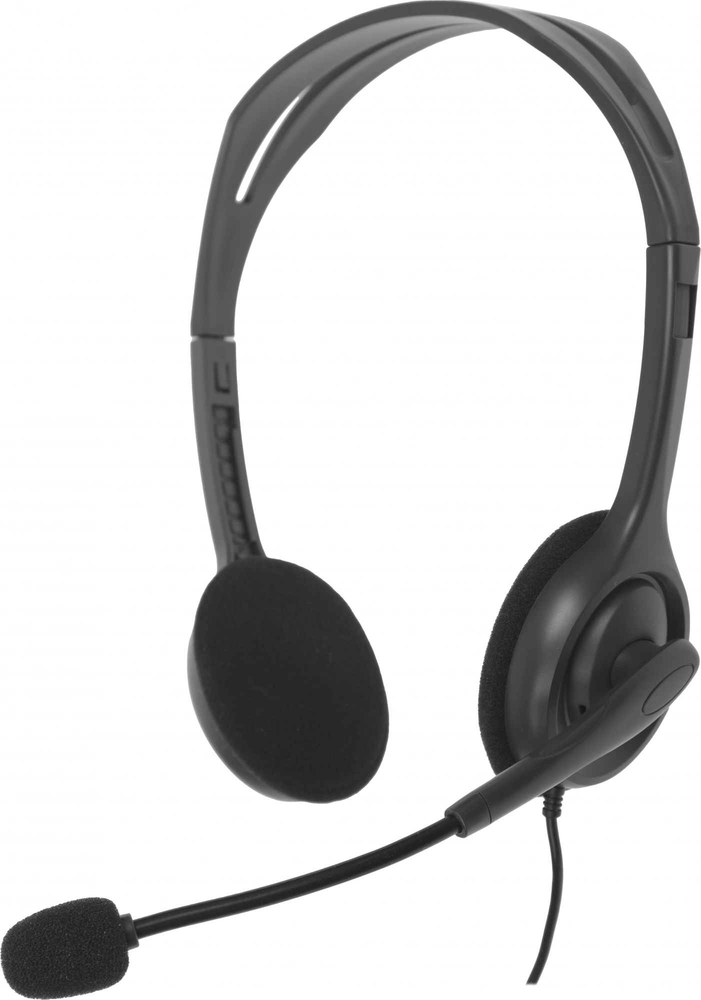Наушники с микрофоном Logitech H110 серый 1.8м накладные оголовье (981-000271) Наушники с микрофоном Logitech H110 серый 1.8м накладные оголовье (981-000271)