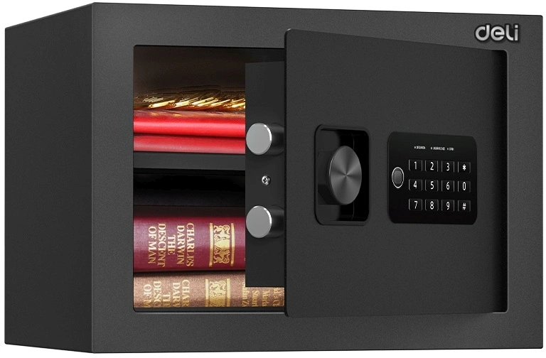 Сейф мебельный Deli ET530 встраиваемый 250x350x250мм электронный/ключевой