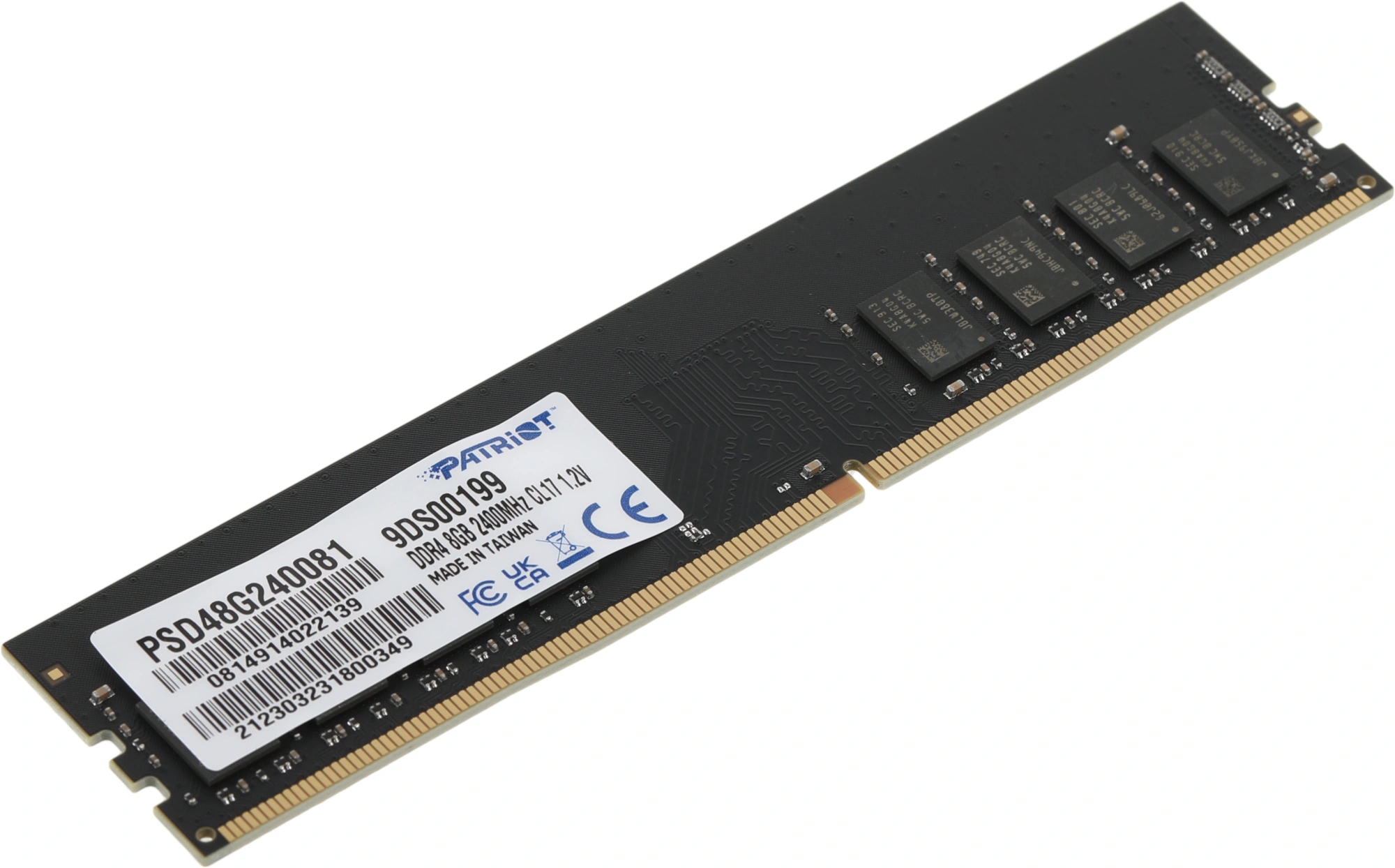 Память DDR4 8GB 2400MHz Patriot PSD48G240081 Signature RTL PC4-19200 CL17 DIMM 288-pin 1.2В single rank Ret