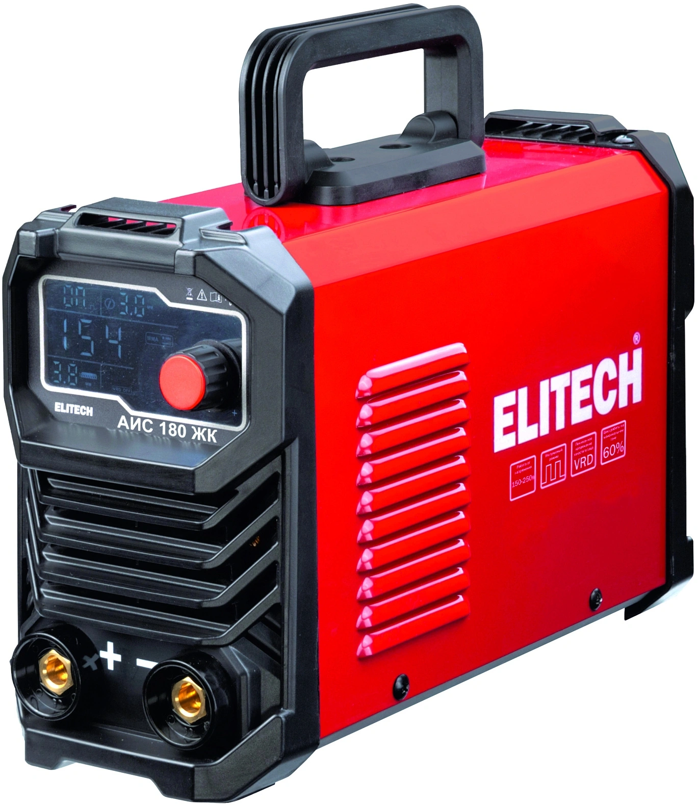 Сварочный аппарат Elitech АИС 180 ЖК инвертор ММА/TIG 6.1кВт